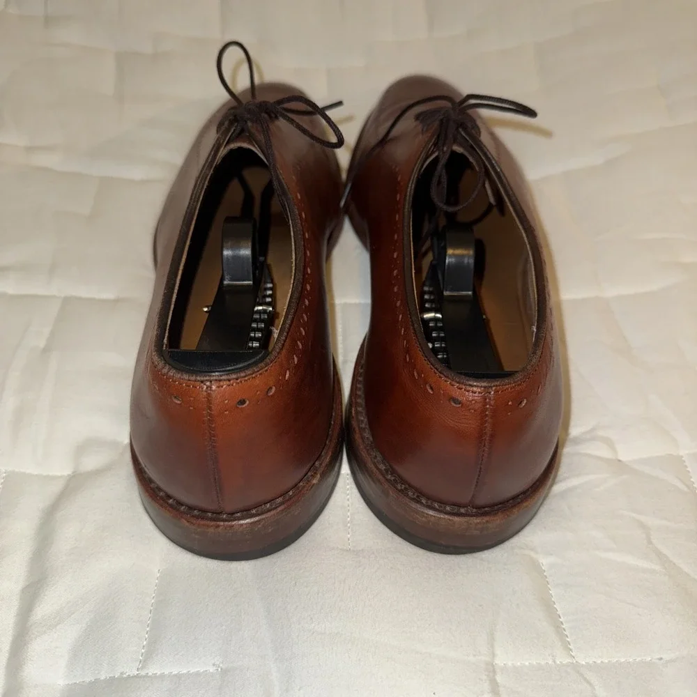 Allen Edmunds Men's Hastings Size 10 B Brown Whole cut Leather‎ Oxford Shoes